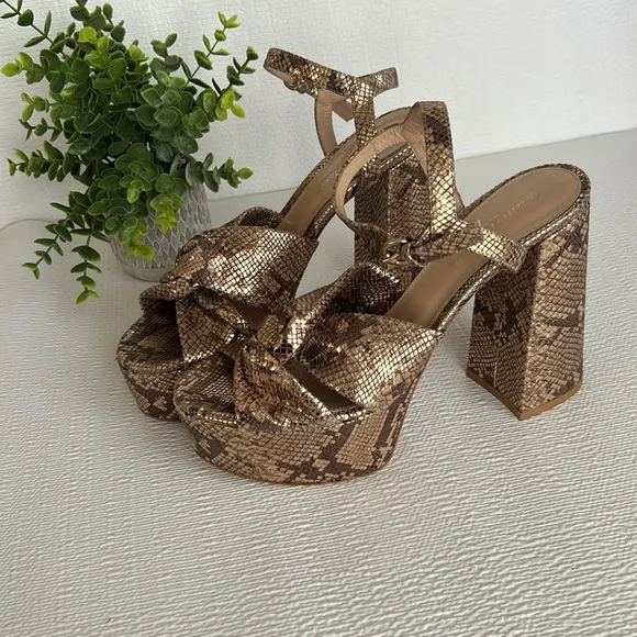 GIANVITO ROSSIZandra - Suede sandals with python print