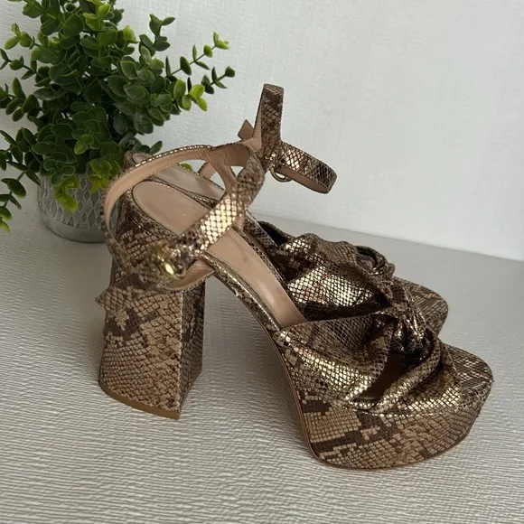 GIANVITO ROSSIZandra - Suede sandals with python print