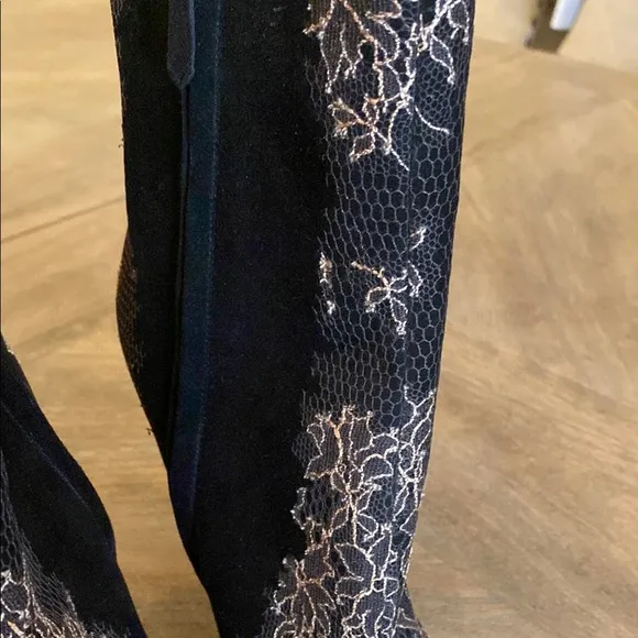 Giorgio Armani Black and Gold Women's Ankle Boots