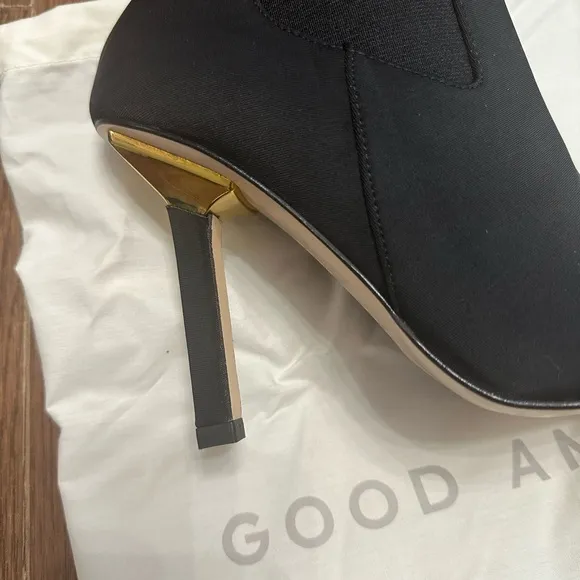 Good American Neoprene Black High KickstandBooties NWT