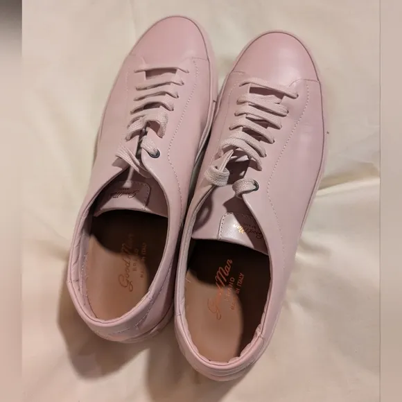 GOOD MAN BRAND Pink Italian Leather Sneakers Men's 12