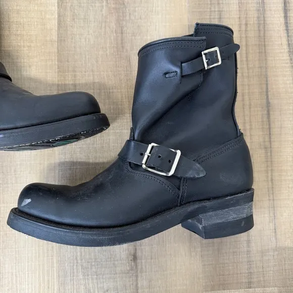 Goodyear Welted Nana Industrial Black Motorcycle Boots Men's Size 8M (see below)