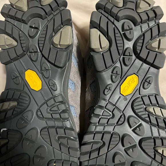 Gray and Blue Hiking Shoes