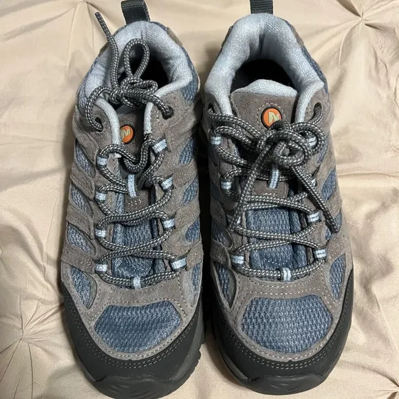 Gray and Blue Hiking Shoes