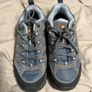 Gray and Blue Hiking Shoes