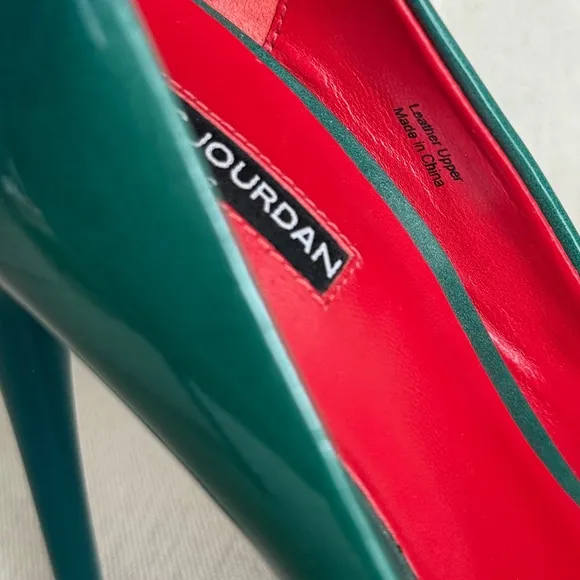 Green Stiletto Heels patent leather comfortable shoes round toe