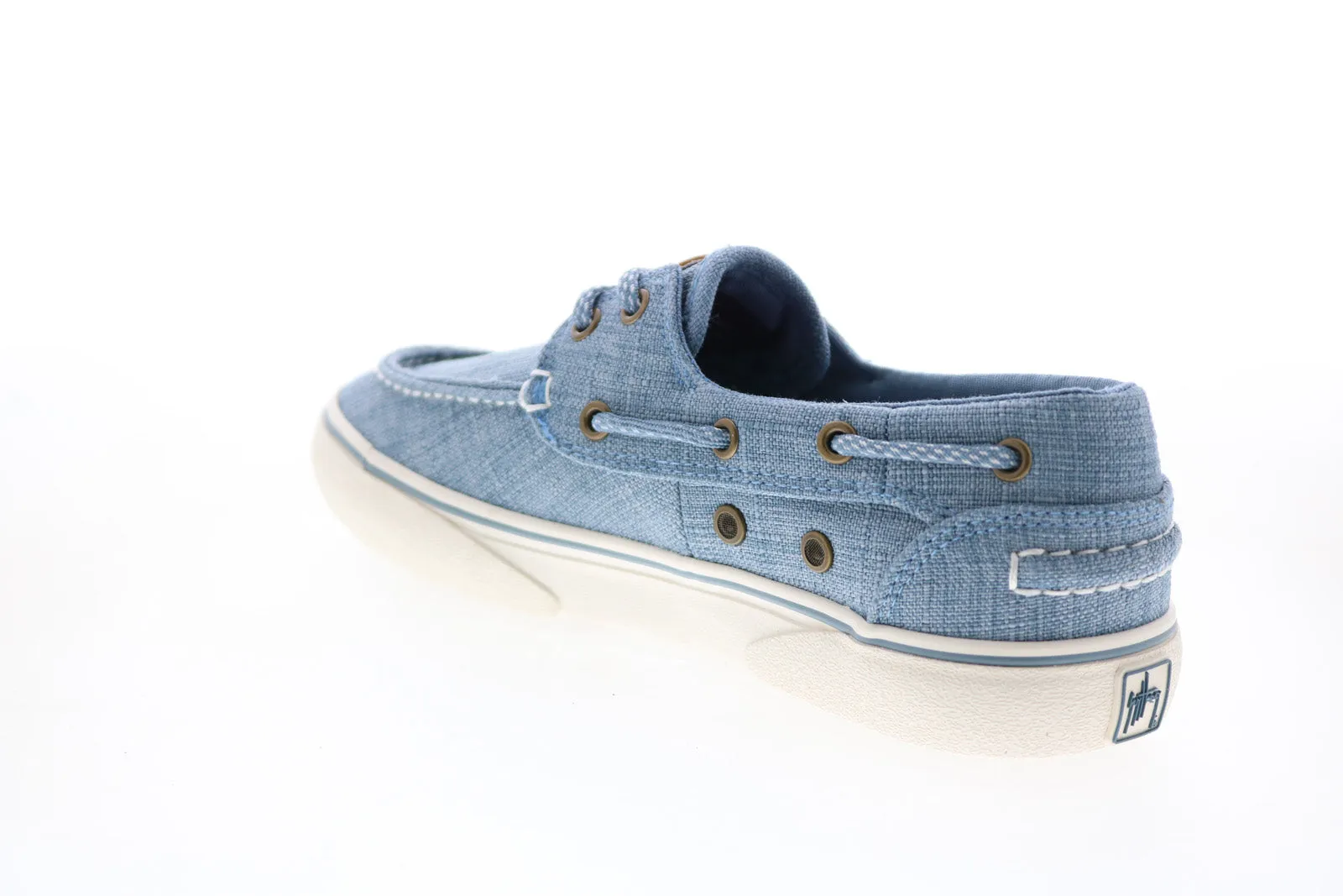 Guy Harvey Gulf Linen GHWGULFT-436 Womens Blue Loafers & Slip ons Boat Shoes