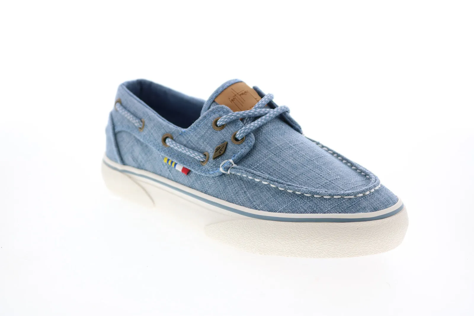 Guy Harvey Gulf Linen GHWGULFT-436 Womens Blue Loafers & Slip ons Boat Shoes