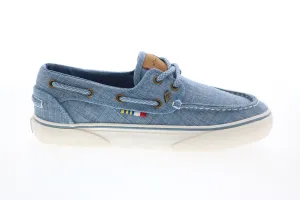 Guy Harvey Gulf Linen GHWGULFT-436 Womens Blue Loafers & Slip ons Boat Shoes