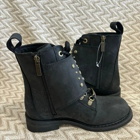 Harley Davidson Barlyn Black Leather Motorcycle Boots