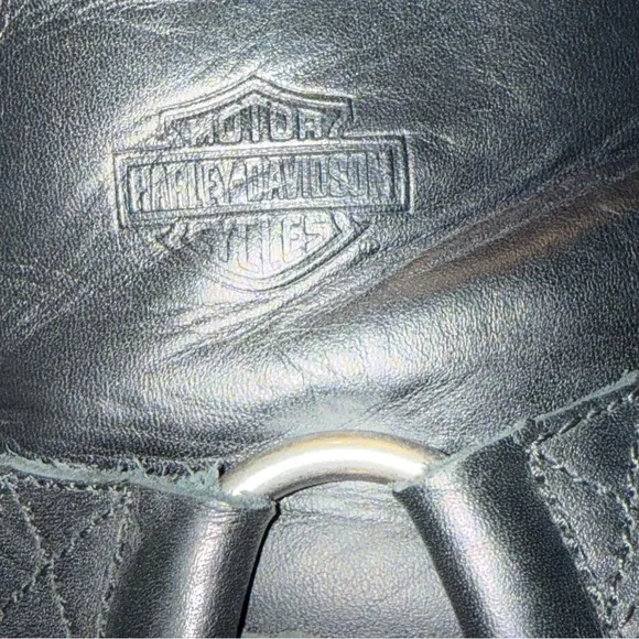 Harley-Davidson Bateman Harness D84707 Womens Black Leather Motorcycle Boots 8.5