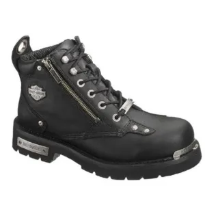 Harley-Davidson Black Havoc 5&quot; Pull Zip Motorcycle Boots D81639 Women's Size 6