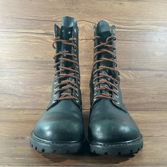 Harley Davidson Black Leather Lace Up Motorcycle Boots Men’s Size 12 Shoes