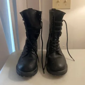 Harley Davidson Black Leather Official Licensed Product Motorcycle Boots Sz 7.5