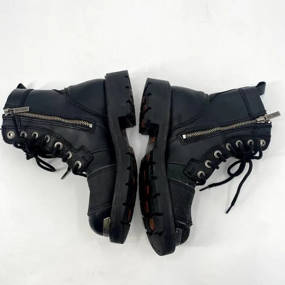 Harley Davidson Black Motorcycle Combat Boots