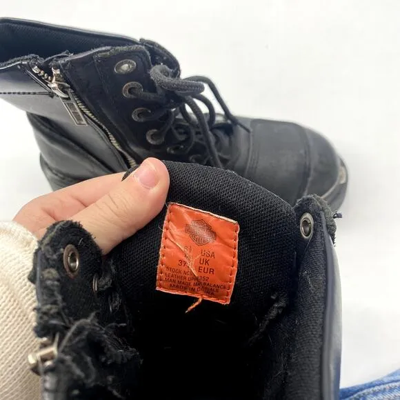 Harley Davidson Black Motorcycle Combat Boots