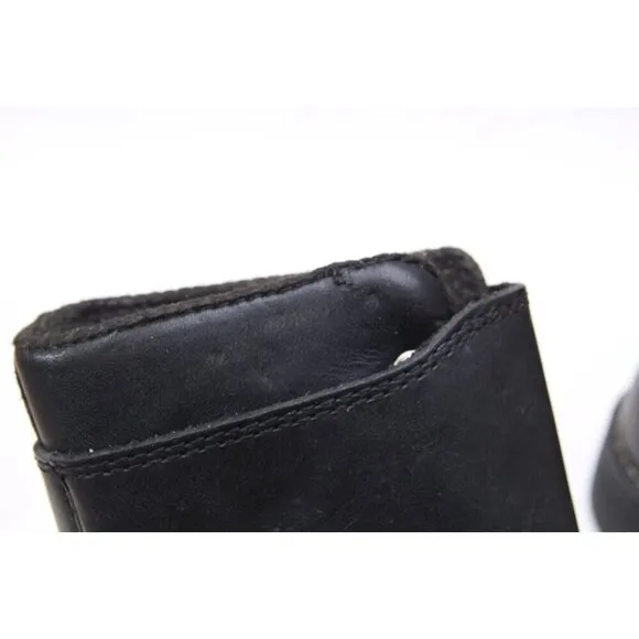 Harley Davidson Boots Biker Buckle Black Moto Motorcycle Leather Chunky Women's