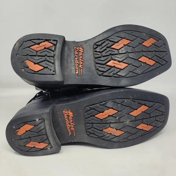 Harley-Davidson Boots Mens 8.5 Black Leather Mega Harness Motorcycle Biker 91345