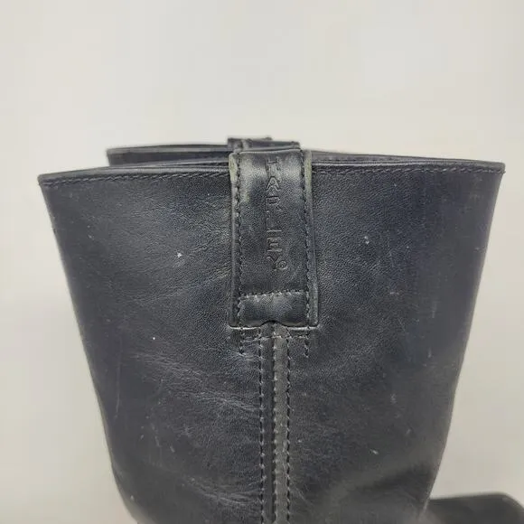 Harley-Davidson Boots Mens 8.5 Black Leather Mega Harness Motorcycle Biker 91345