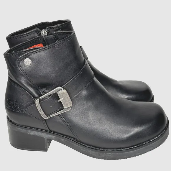 Harley Davidson Boots Womens 9 Khari Motorcycle Riding Black Leather D84180 New