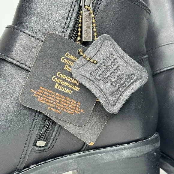 Harley Davidson Boots Womens 9 Khari Motorcycle Riding Black Leather D84180 New