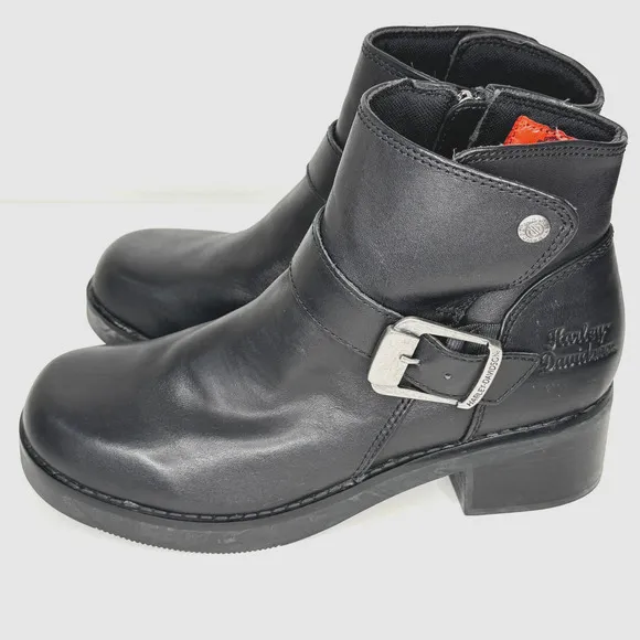 Harley Davidson Boots Womens 9 Khari Motorcycle Riding Black Leather D84180 New