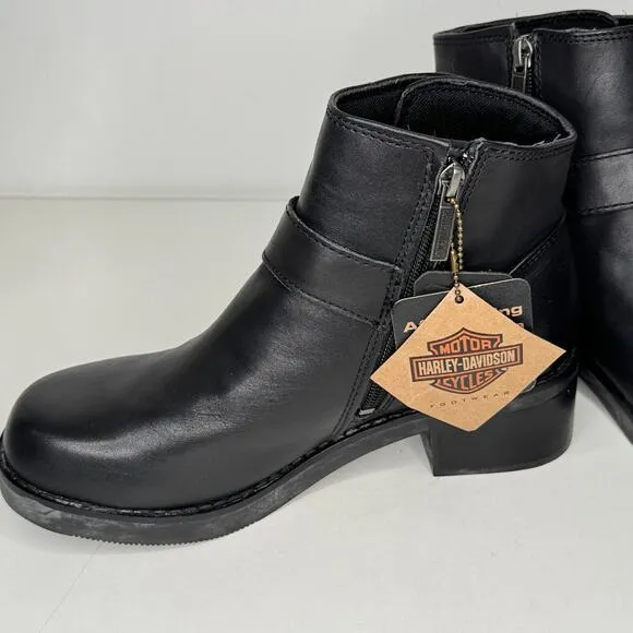 Harley Davidson Boots Womens 9 Khari Motorcycle Riding Black Leather D84180 New