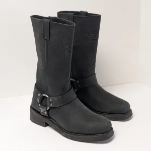 Harley-Davidson Bowden Harness Motorcycle Boots, Black Leather, Men's 8