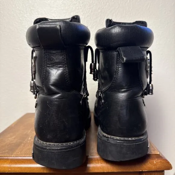 Harley-Davidson Brake Light Black Leather Motorcycle Riding Boots Mens 11 D91680