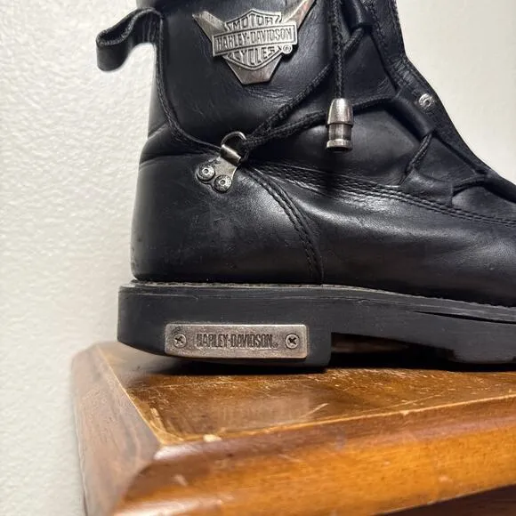 Harley-Davidson Brake Light Black Leather Motorcycle Riding Boots Mens 11 D91680