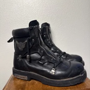 Harley-Davidson Brake Light Black Leather Motorcycle Riding Boots Mens 11 D91680