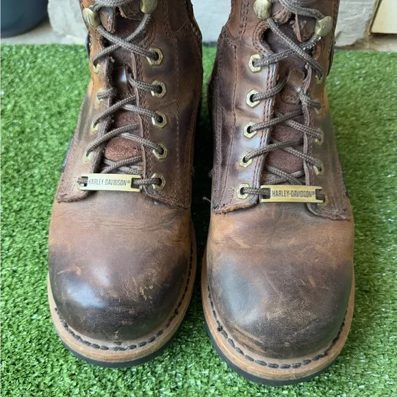 Harley-Davidson Brown Logger Style Motorcycle Riding Men’s Boots