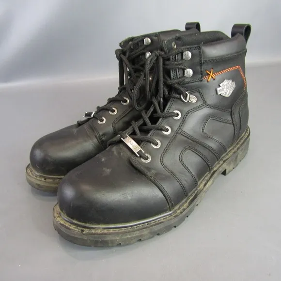 Harley Davidson Chad St Motorcycle Boots Men's Size 13 Leather Biker D93176