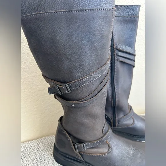 Harley Davidson Cyndie 15-Inch Brown Slate Motorcycle Boots Women's 10M EUC