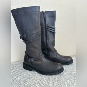 Harley Davidson Cyndie 15-Inch Brown Slate Motorcycle Boots Women's 10M EUC