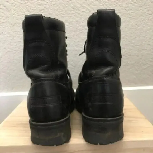 Harley Davidson Faded Glory Black Leather Motorcycle Boots 7.5