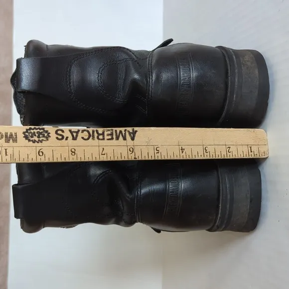 Harley Davidson Faded Glory Leather 8&quot; Motorcycle Boots 10.5 Black