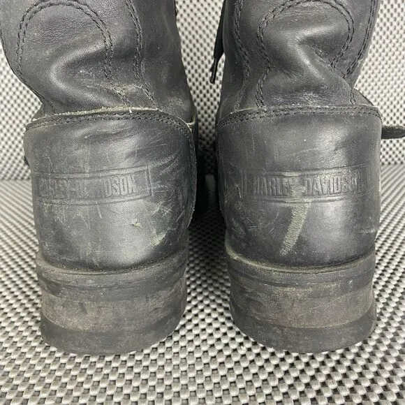 Harley Davidson Faded Glory Riding Boots Mens 10.5 Black Leather Motorcycle