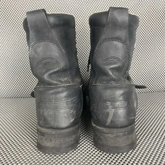 Harley Davidson Faded Glory Riding Boots Mens 10.5 Black Leather Motorcycle