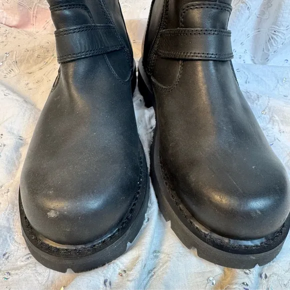 Harley Davidson Flagstone Leather Motorcycle Boots Men’s 9
