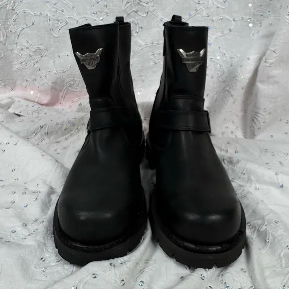 Harley Davidson Flagstone Leather Motorcycle Boots Men’s 9