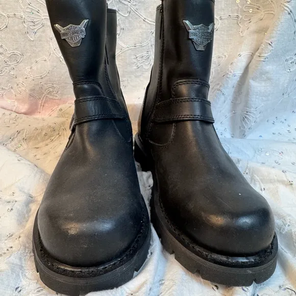 Harley Davidson Flagstone Leather Motorcycle Boots Men’s 9