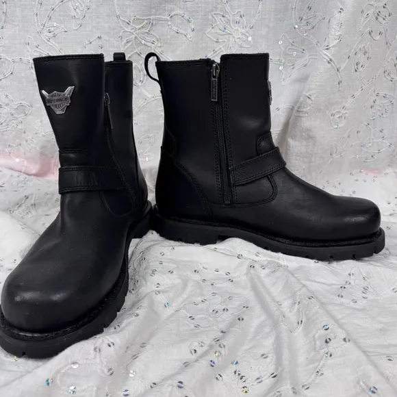 Harley Davidson Flagstone Leather Motorcycle Boots Men’s 9