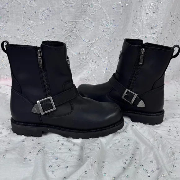 Harley Davidson Flagstone Leather Motorcycle Boots Men’s 9