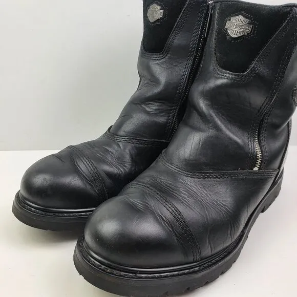 Harley Davidson Interstate Boots Riding Motorcycle Leather Twin Zip 91840 Men 14