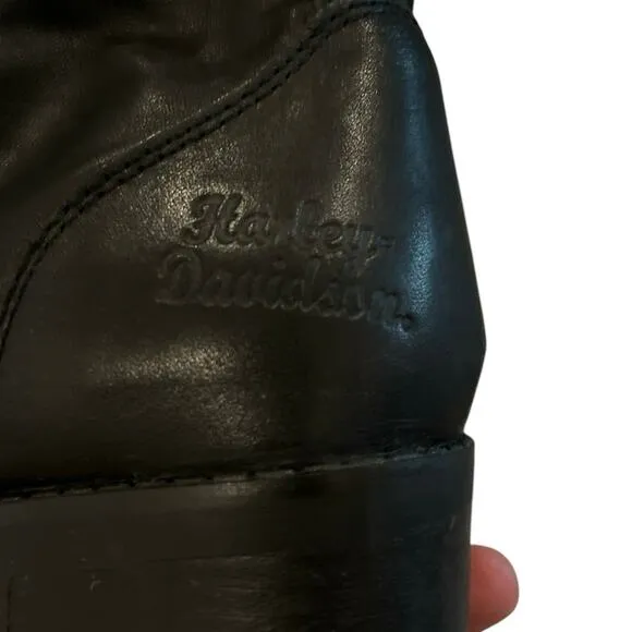 Harley-Davidson Jammie 85259 Womens Black Leather Motorcycle Boots Size 8 Biker