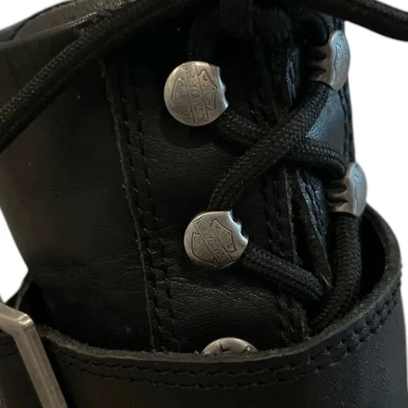 Harley-Davidson Jammie 85259 Womens Black Leather Motorcycle Boots Size 8 Biker