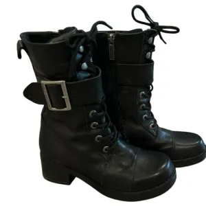 Harley-Davidson Jammie 85259 Womens Black Leather Motorcycle Boots Size 8 Biker