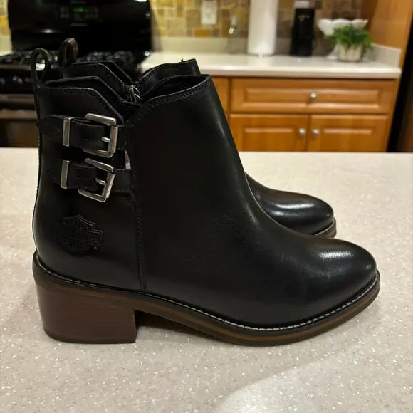 Harley Davidson Jonetta Women's 9M Leather Lightweight Motorcycle Riding Boots