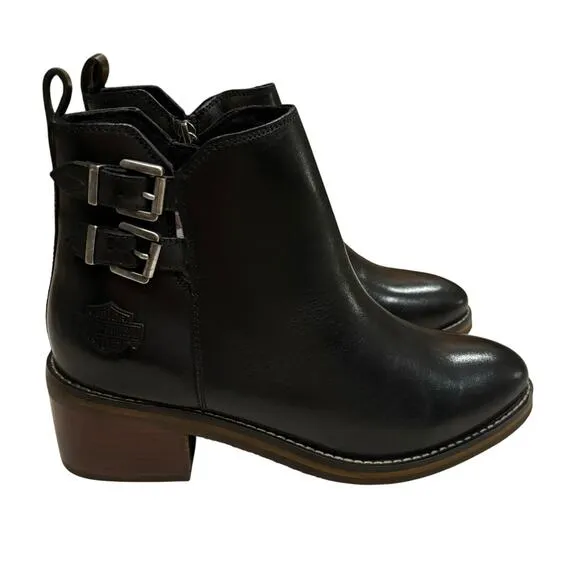 Harley Davidson Jonetta Women's 9M Leather Lightweight Motorcycle Riding Boots
